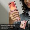 Crossbody Leather Cover Wallet Phone Case For Samsung Galaxy Z Flip 7 FE 6 5 4 3 Flip7 Flip6 Cards Slot Purse Triple Fold Bag