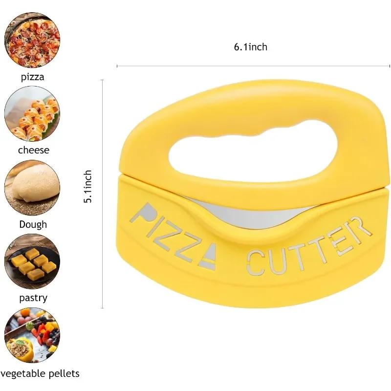 1 Stainless Steel Pizza Knife, Easy To Clean and Safe Covered Slicer