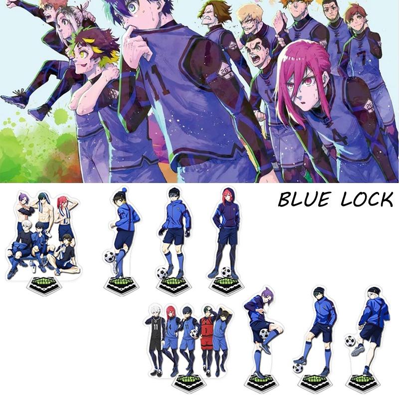 Blue Prison-themed Acrylic Double-layered Standee Anime Display Collectible