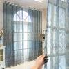 Scandinavian Embroidery Window Screen Bedroom Living Room Balcony Finished Translucent Window Screen Perforated Home Curtains