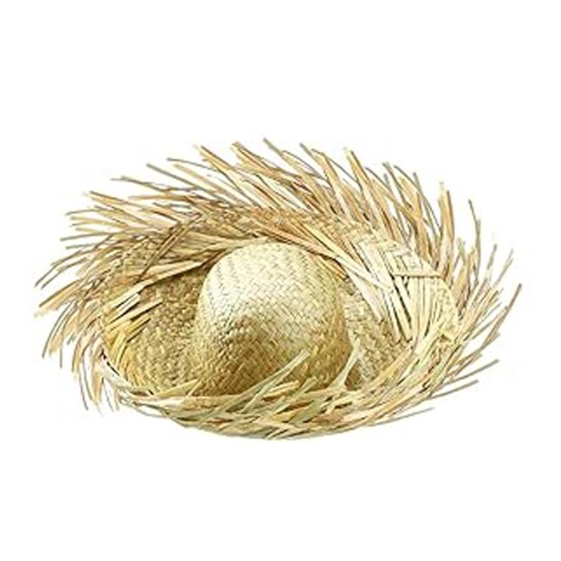 Pava Hat Straw Hat Elegant Wide Brimmed Decorated Sun Hat for Women Party Beach Straw Lady Knitted Headwear 1