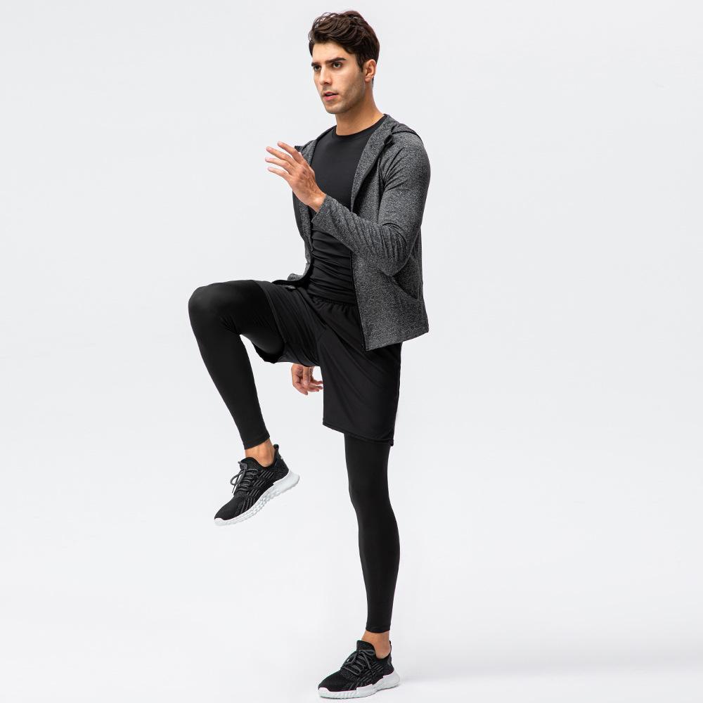 Men's Quick-Dry Long Sleeve Sports Hoodie for Running & Training - Autumn/Winter