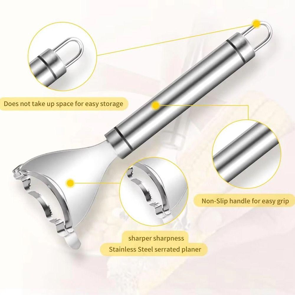 Stainless Steel Corn Stripper Labor Saving Corn Kerneler Manual Corn Planer  Kitchen Use