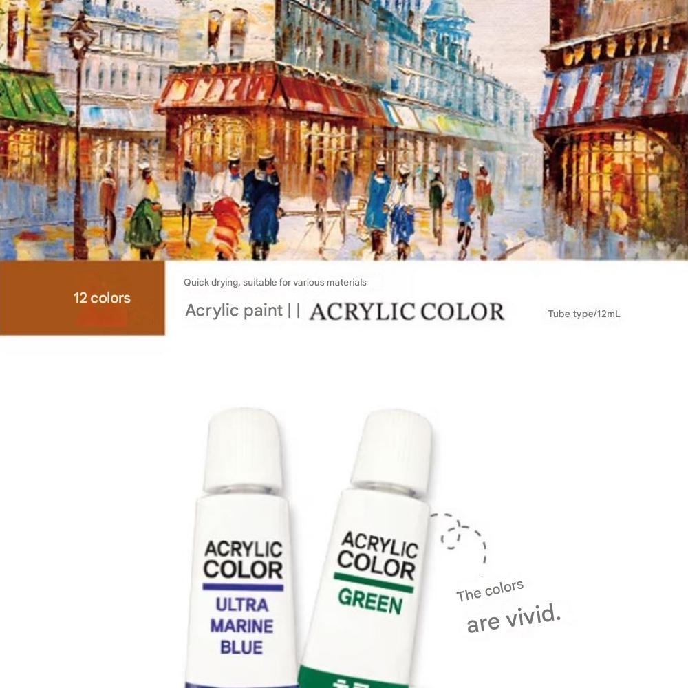 12-Color Acrylic Paint 12ml