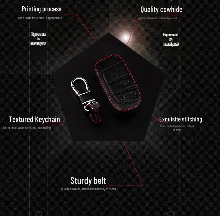 Genuine Leather Key Case for Dodge Journey & Jeep Cherokee Models