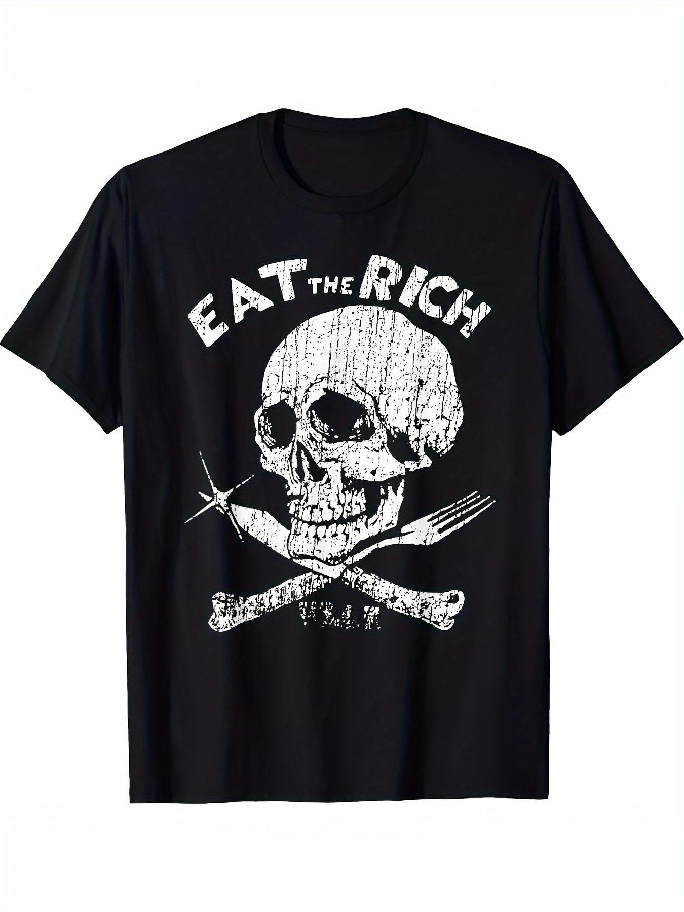 

Eat the Rich Skull Graphic T-shirt - 180g XXL