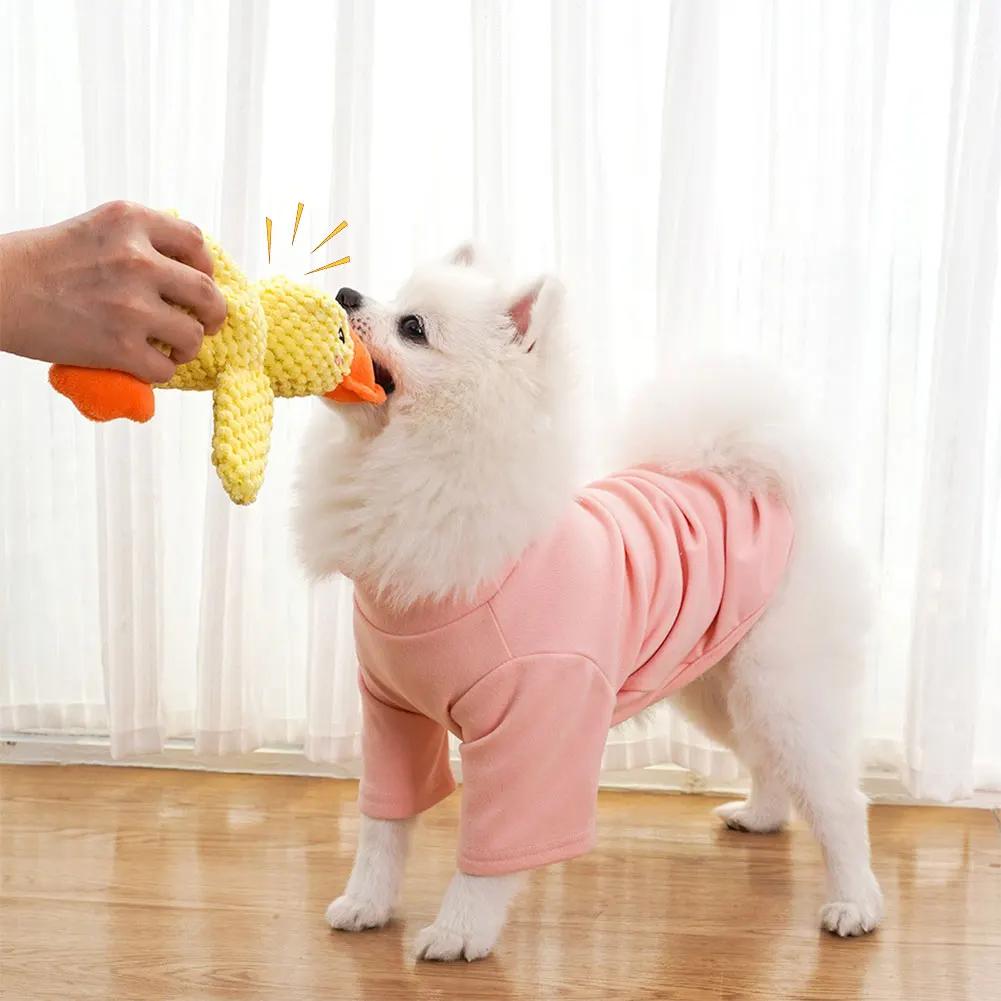Pets Dog Calming Duck Pet Plush Toy with Quacking Sound Calming Duck Dog Toy Stuffed Duck Toys Chew Toy for Indoor Cat/Dog Toys