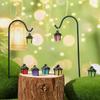 4pcs with Hooks Solar Luminous Lantern Mini Miniature Stake Lantern  Indoor Tabletop