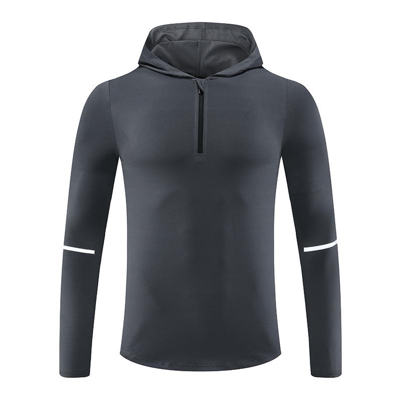 2024 Autumn Men s Quick-Dry Long Sleeve Running Hoodie 3XL