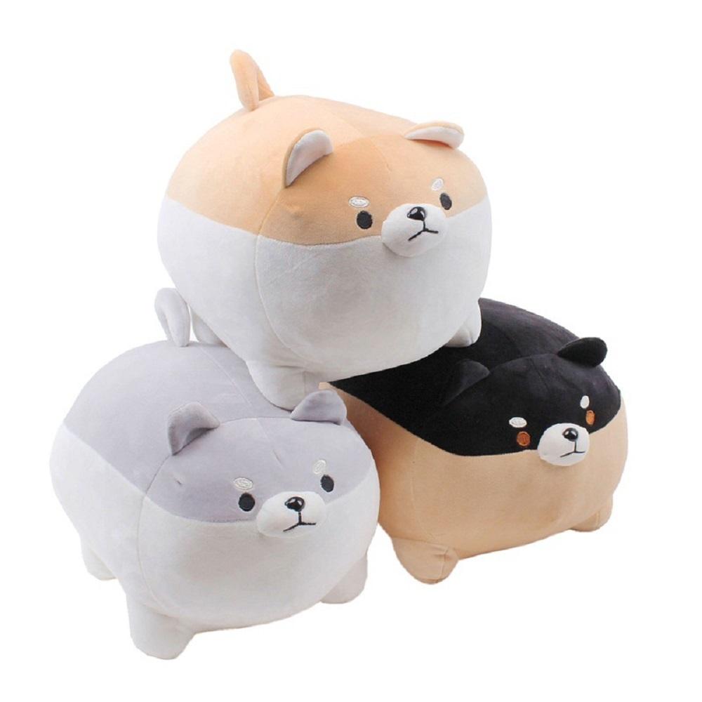 1pcs 40CM Cute Fat Shiba Inu Dog Plush Toy Stuffed Soft Animal Pillow Cushion For Children Kids Birthday Xmas Gifts
