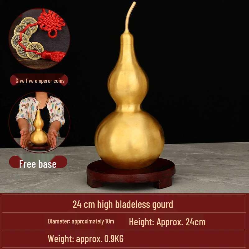 Brass Bagua Gourd with Five Emperors' Coins Pendant – Home Decor Craft