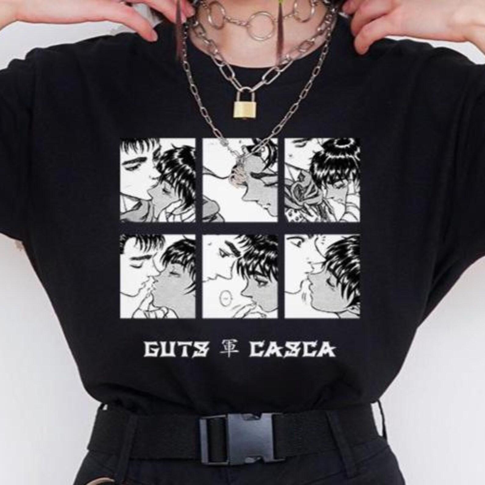 Guts & Casca Anime Shirt – Manga Cosplay Graphic Tee,Guts Tshirt XL