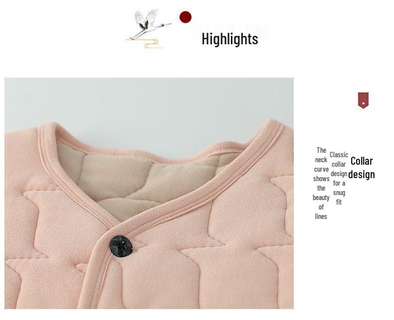 Women's Quilted Winter Cotton Coat Set for Seniors - Warm and Thickened Design