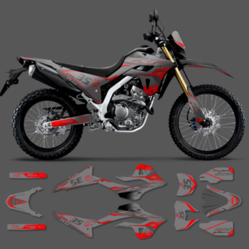 PowerZone Custom Team Graphics Backgrounds Number Name Decals Stickers Kit For HONDA CRF300L Stickers Customize
