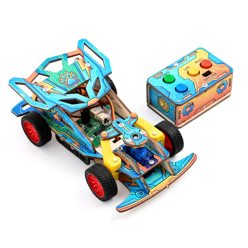Remote Control Rear-Wheel Drive Car Model with UV Color Printing for Student Science Education