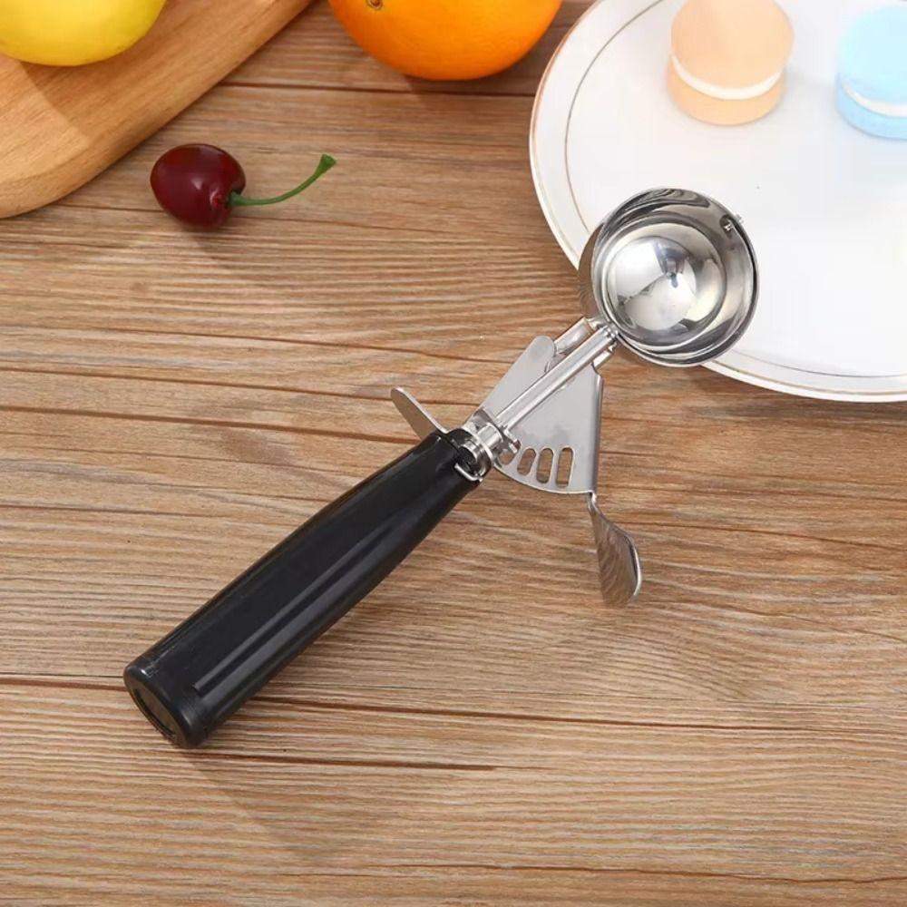 Plastic Handle Ice Cream Ball Scoop Stainless Steel Fruit Scoop Ice Cream Digger  Watermelon