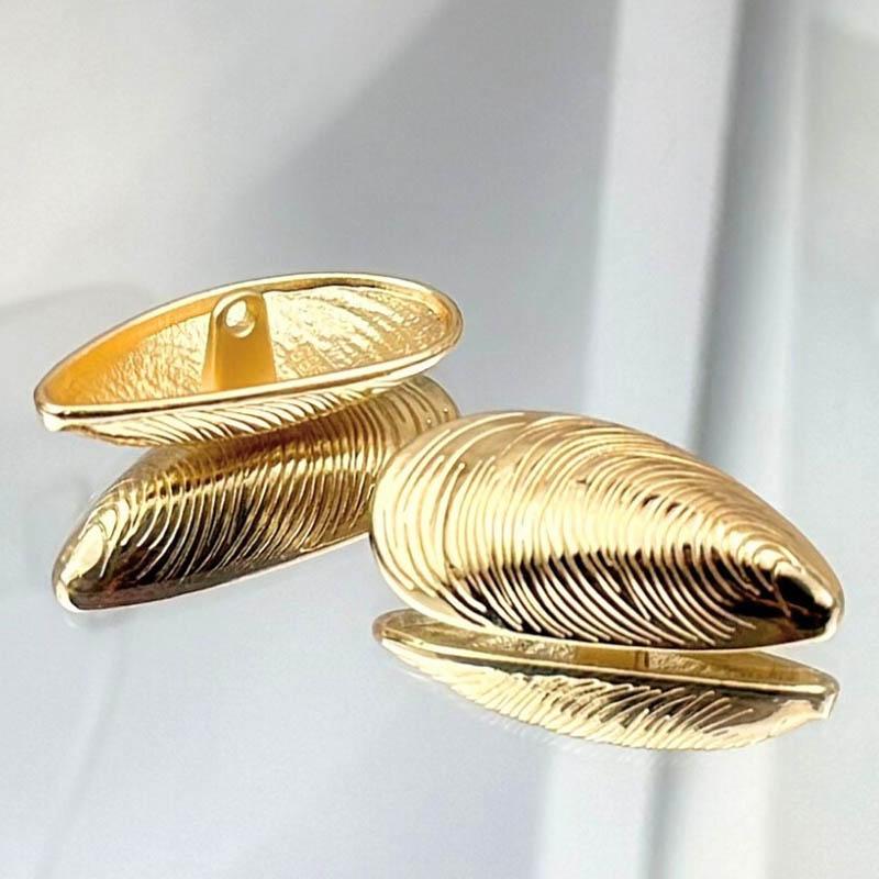 10pcs Metal Button Sewing Clothing DIY Craft High-Grade Decorative Golden/Silver Irregular Shell Shape Buttons Accessories