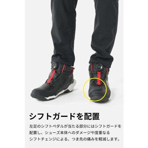 RS TAICHI Motorcycle Riding Shoes Shoes Waterproof Built-in Protector BOA Dial Shift Guard Equipped DRYMASTER Arrow Shoes RSS013 BLACK/RED 26.5cm