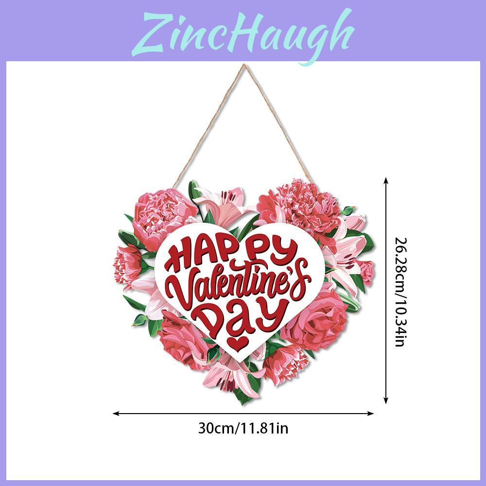 Heart Flower Paper Door Hanger Party Decor For Valentines Day Celebration