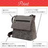 [creare Kiki] Damen Umhängetasche, Crossbody, Leicht, Hergestellt in Japan, Japanischer Stil, Yamaboshi Design, Mehrere Taschen, Geburtstagsgeschenk für Mama