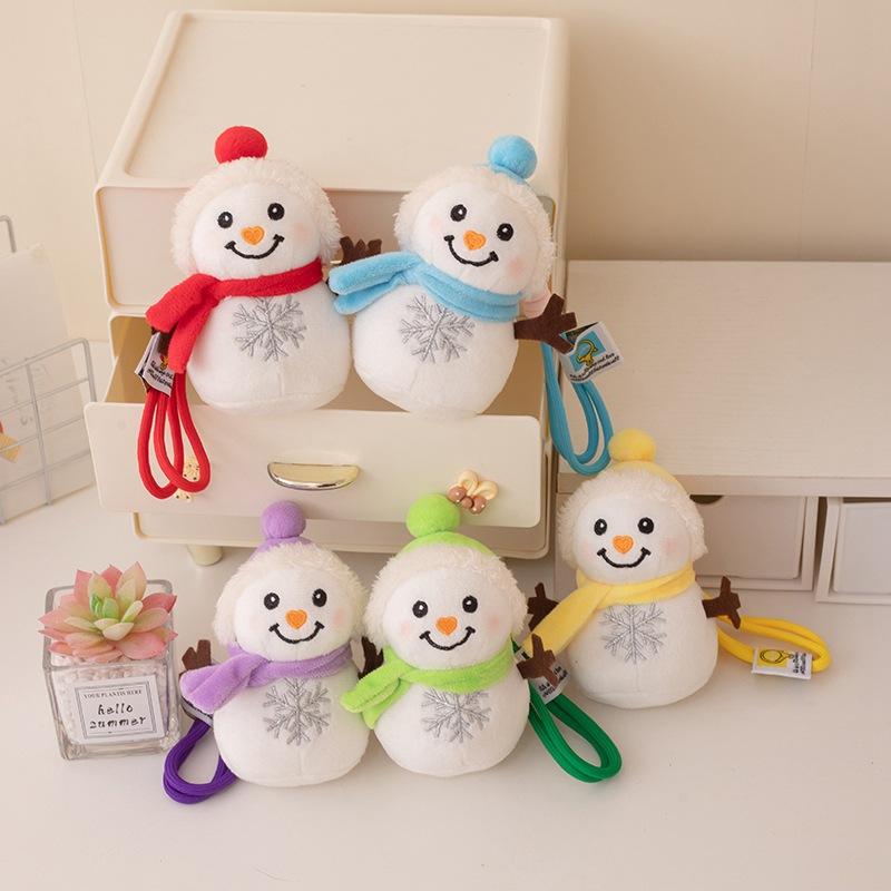 Cute Little Snowman Pendant Plush Toy Doll Snowman Doll Girl Bag Keychain Pendant Doll