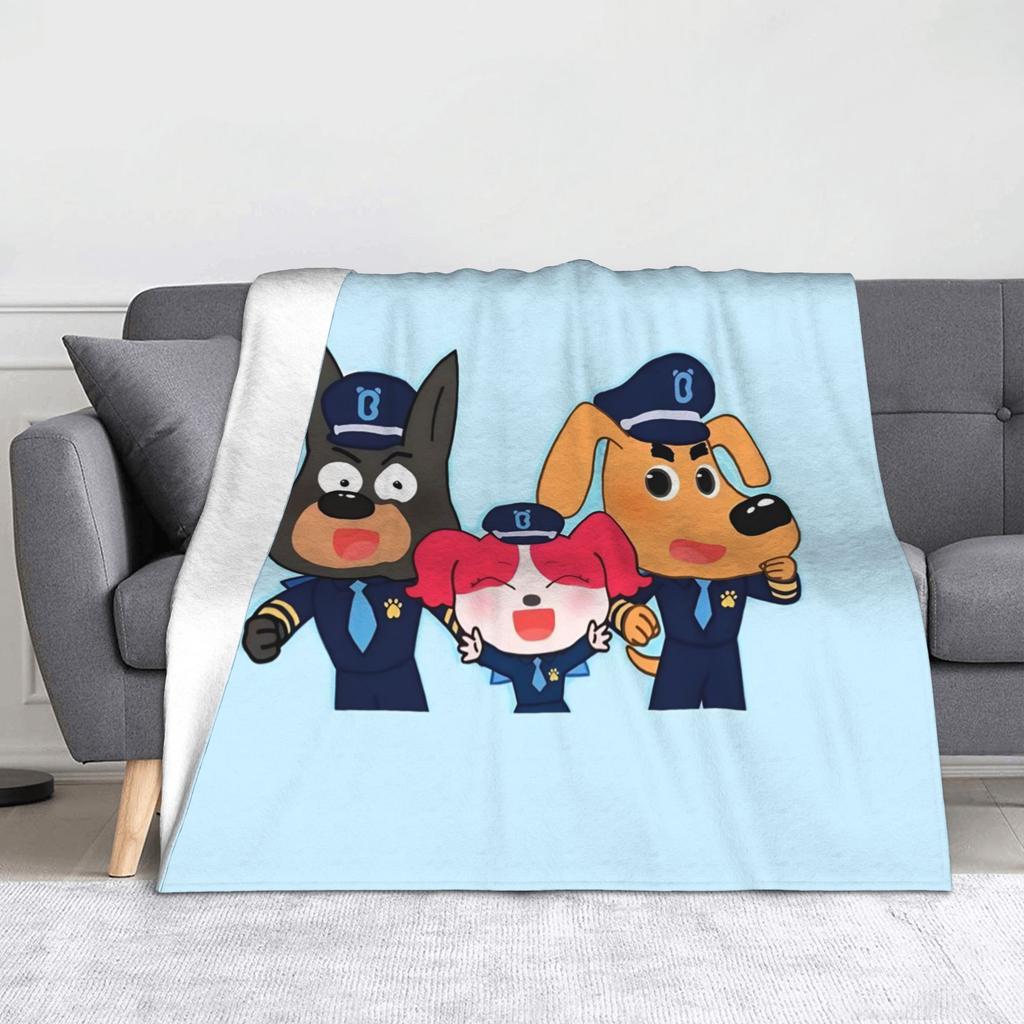 Coperta Sheriffo Cane Labrador Pile Cartone Animato Calda Plaid per Biancheria da Letto Divano Tappeto da Letto