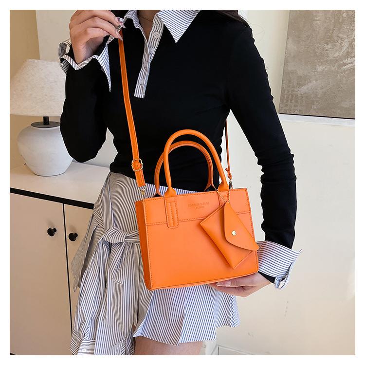 Simple Contrast Color Casual Commuting Large Capacity Fashion Design Crossbody Handbag Small Square Bag For Women