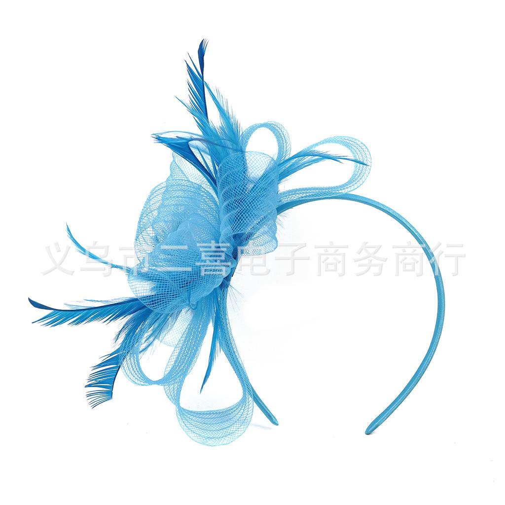New British retro gift hat mesh bridal headgear hairpin headband women's dinner dress matching accessories