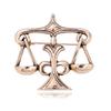 Trendy Metal Libra Brooches for Women Unisex Creative Pins Casual Party Jewelry Accessories Gifts Decoration