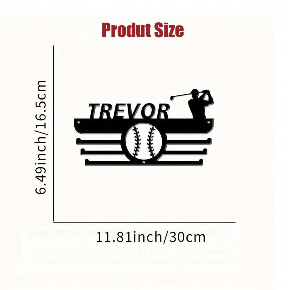 Creative Baseball Trophy Metal Display Stand with Hook for Sports Gifts Wedding Ramadan Home Decor