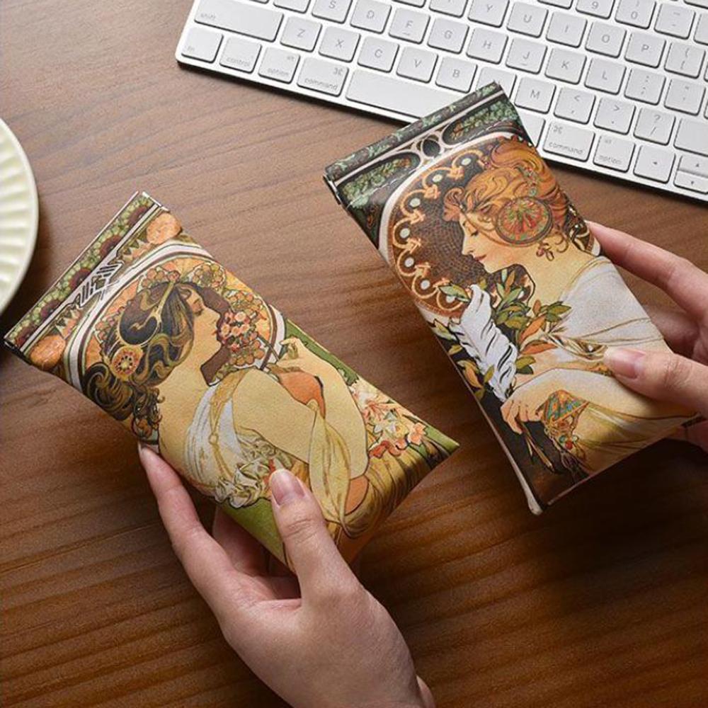 Shades Protective Cover Camellia Goddess Pu Leather Glasses Bag Glasses Storage Bag Waterproof Eyewear Pouch For Unisex Makeup