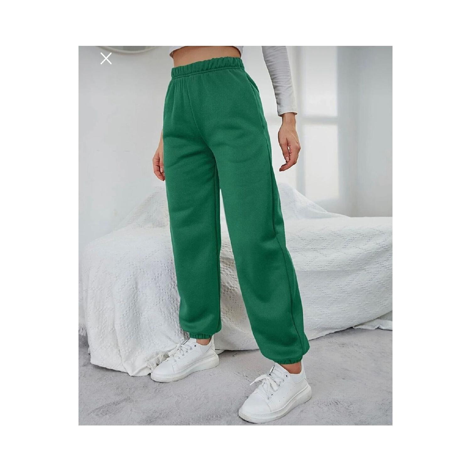 

Женские спортивные штаны оверсайз с эластичной резинкой и без принта, джоггеры S чёрный