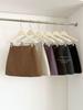 CHAO Women's High Waist Wool A-line Skirt - Autumn/Winter Slimming and Versatile Short Skirt