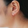 Round White Quartz Earrings