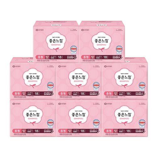 Good Feel Original Ultra Wing Sanitary Napkin 8-Pack Bundle (Choose 1 of 2 Sizes) (Medium/Large)