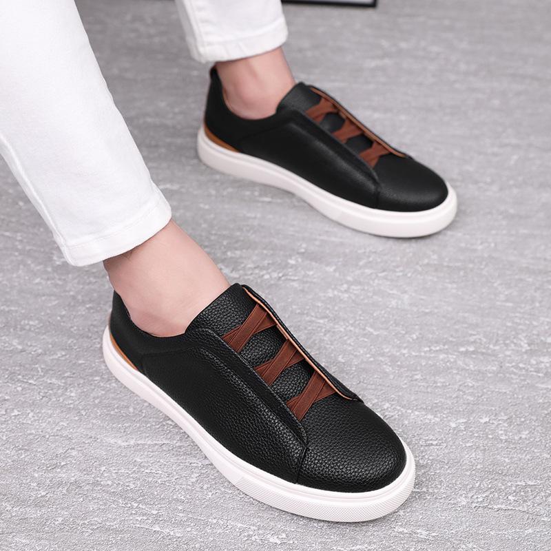 

Скейтборды WS95 с круглой головкой, мужские скейтбордные туфли, британская мода, ленивый чехол для стопы, повседневные спортивные туфли, большой размер 39 чёрный