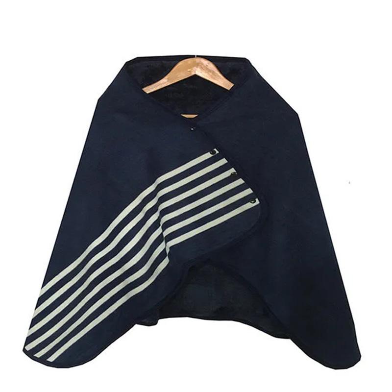 Shawl Cloak Blanket Autumn and Winter Thickening Heating Thermal Office Nap Blanket Air Conditioning Blanket Flannel Buckle Cover Blanket
