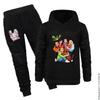 New Anime double bubble 2Pcs Outfit Set Toddler Baby Girl's Boy's Autumn Long Hooded Sweatshirt Pants Boutique Clothing 1-15Year