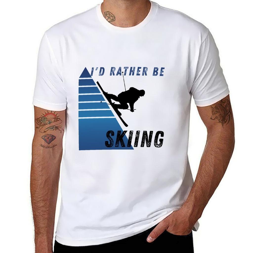Id Rather Be Skiing Tshirt Holiday All Match Tshirt