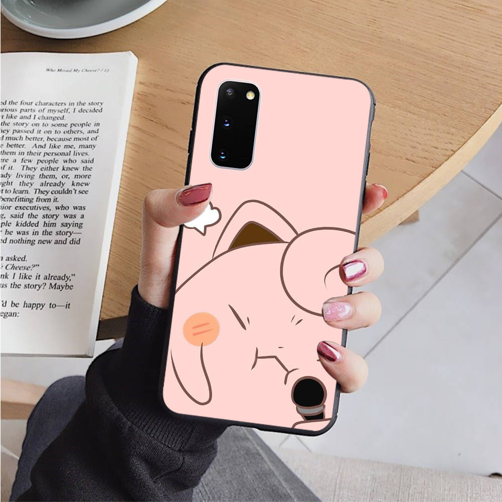 

AP1 Jigglypuff Togepi Pokemon черный чехол для iPhone 16 15 Plus 14 13 12 11 Pro 8 7 6S SE 5S X XR XS Max Realme C30 C33 C31 9I Huawei Y8P Y9 Sofe Cover iPhone 16 Plus