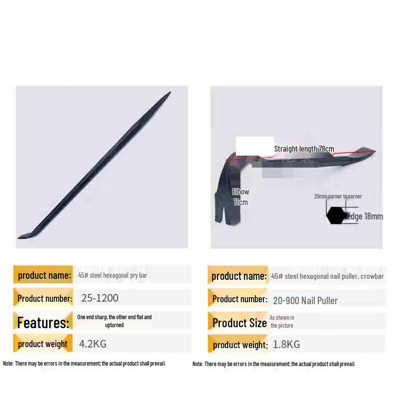 Heavy-Duty Crowbar Nail Puller