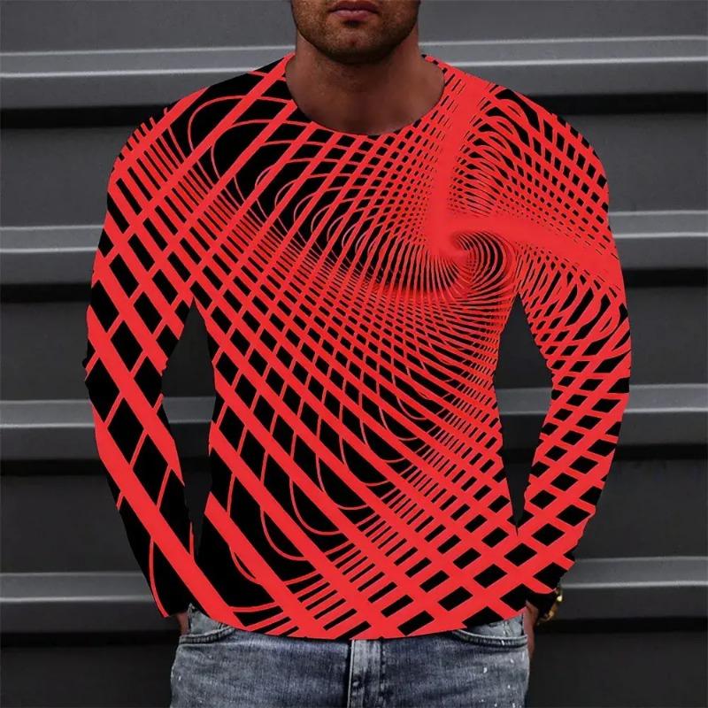 Men's T Shirt Tee Graphic Gradient Crew Neck Clothing Apparel 3D Print Outdoor Daily Long Sleeve Print Fashion Designer Vintage
