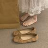 Women's Flats Fashion Ballet Flat Shoes Square Head Shallow Mouth Single Shoe New Breathable Casual Single Shoes for Women Flats