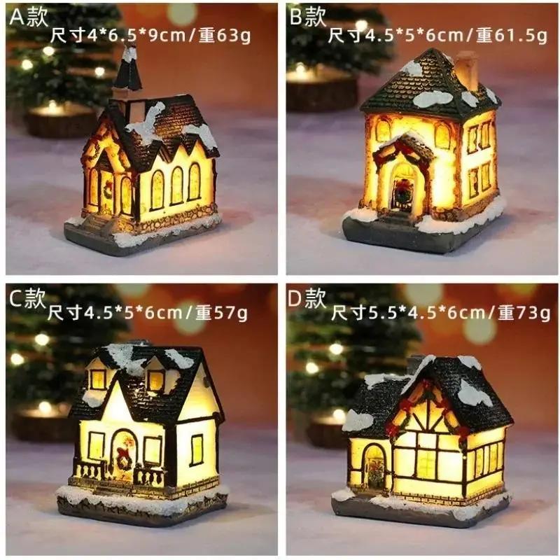 New Christmas New Christmas Decorations Resin Small House Micro Landscape Resin Small Ornaments Christmasing Gifts Room Decor