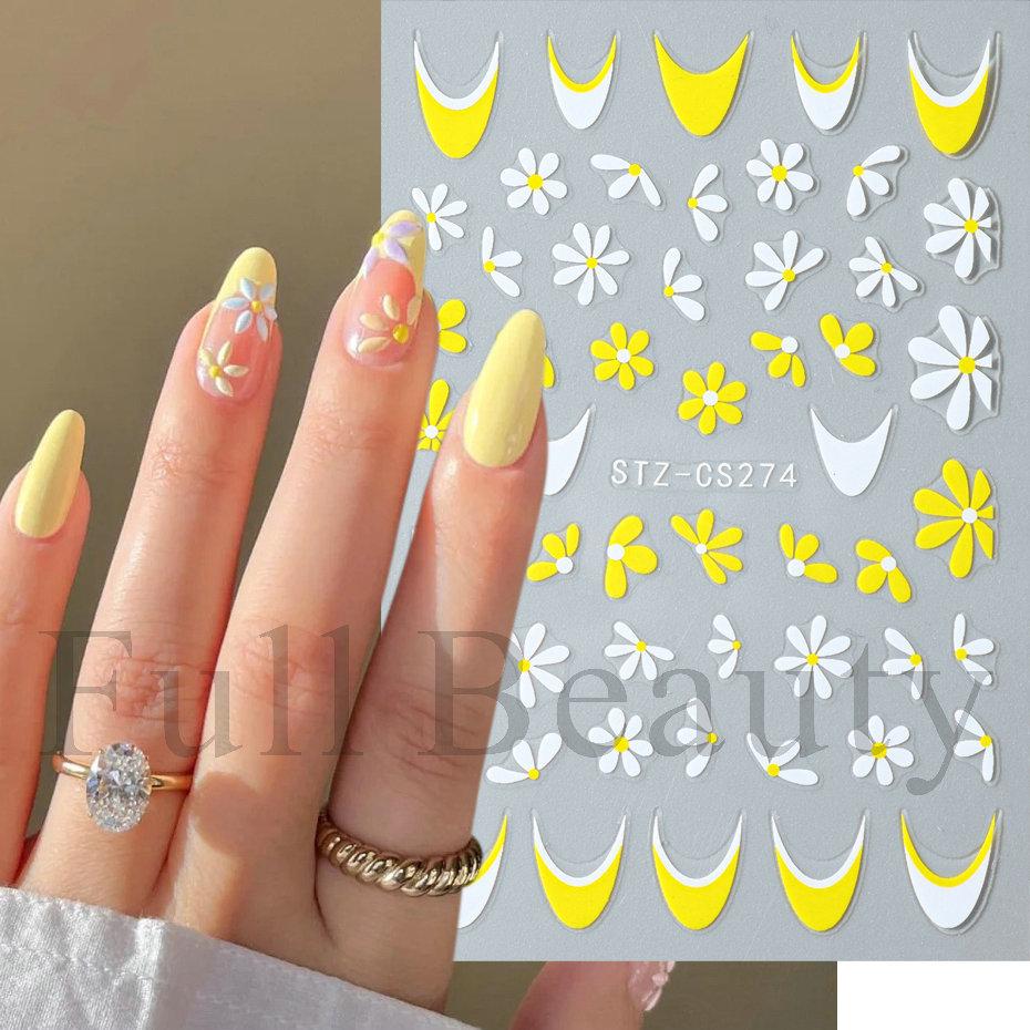 Nail Art Sticker Autumn And Winter Lace Sweater Flower Small Flower Branch Small Fresh Adhesive Nail Sticker