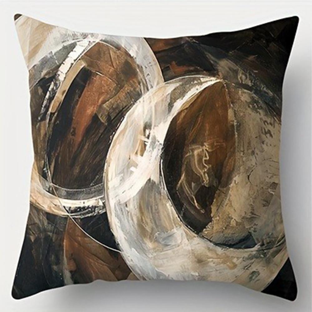Geometric Circle Decorative Pillow Cover Super Soft Polyester Material Living Room Sofa Back Car Pillow Cover Home Decoration