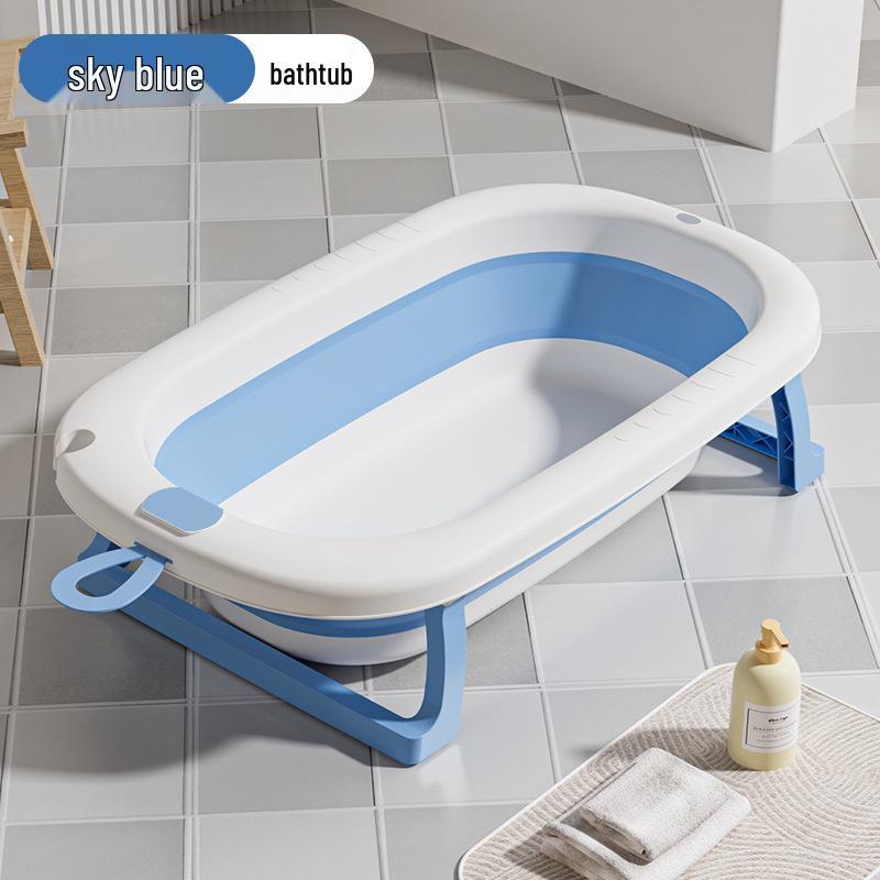Foldable Baby Bathtub - Large, Sit or Lie for Kids, Newborn Bath Essentials for Home Use