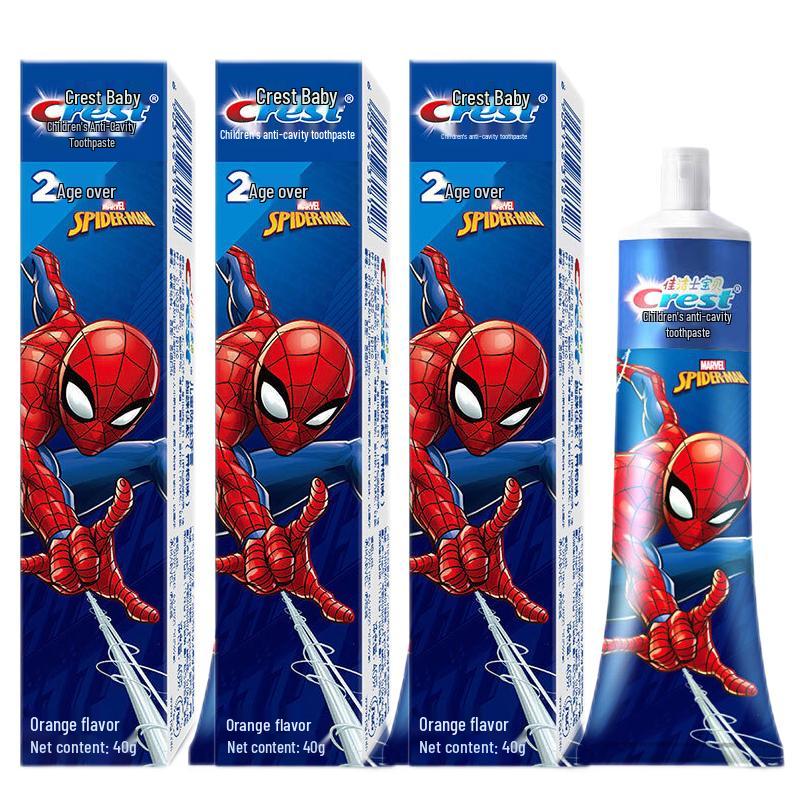 Crest Kids Dual Effect Anti-Cavity Toothpaste, Spider-Man, 3-Pack