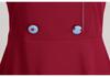 2023 Elegant Polka Dot Lapel Dress with Slimming Wide Hem and Belt