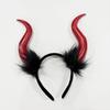 Halloween Teufelshörner Plüsch Stirnband Cosplay Gothic Haarreif Verkleidungszubehör Party-Outfits Stirnband